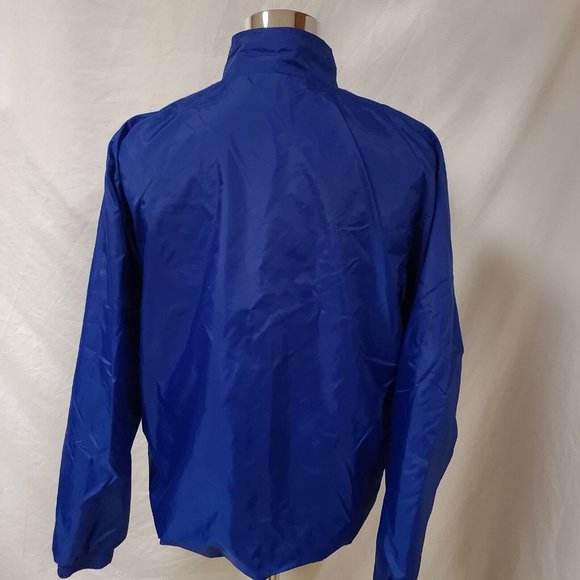 Vtg Adidas Chicago Cubs Men Large Blue Three Stripes Full Zip Windbreaker Jacket - Picture 8 of 13